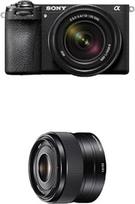 "Sony Alpha 6700" beveidrodis APS-C skaitmeninis fotoaparatas su 18-135 mm objektyvu (AI pagrįstas automatinis fokusavimas, 5 ašių vaizdo stabilizavimas, 4K 120p vaizdo įrašas, jutiklinis ekranas) + 35F18