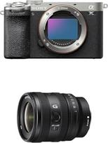 "Sony Alpha 7C II" beveidrodis viso kadro fotoaparatas su SEL1625G (kompaktiškas, 33 MP, realaus laiko automatinis fokusavimas, 10 BPS, 4K vaizdo įrašas, pasukamas LCD jutiklinis ekranas) Sidabrinė/juoda
