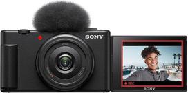 "Sony" vaizdo dienoraščio kamera ZV-1F | Skaitmeninis fotoaparatas (sulankstomas ir pasukamas ekranas, 4K vaizdo įrašai, sulėtintas judesys, vaizdo dienoraščio funkcijos) - juodas