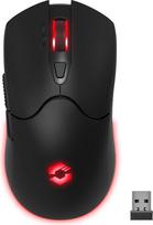 "Speedlink Velox" belaidė RGB žaidimų pelė su įkraunama USB-C baterija, 4800 dpi, programuojama, lengva, "PixArt PAW3212", 2.4G USB-A "Nano" imtuvas, spalvotas LED apšvietimas, juoda