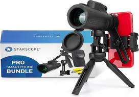 "Starscope" monokulinis teleskopas G3 Pro Smartphone Bundle - 10 x 42 monokulinis teleskopas išmaniesiems telefonams Monokulinis teleskopas paukščių stebėjimui iPhone ir Android su optinio taikiklio trikoju, mobiliojo telefono laikikliu ir daug daugiau
