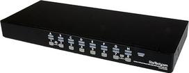 "StarTech" 16 prievadų 1U stovo USB KVM jungiklio rinkinys su OSD ir kabeliais