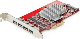 "StarTech" 4 prievadų USB-A 10Gb/s PCIe kortelė, 4× nepriklausomas USB 3.2 valdiklis, PCI Express 3.0 išplėtimo kortelė, TAA