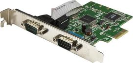 "StarTech. com" 2 prievadų "PCI Express" nuosekliojo ryšio kortelė su 16C1050 UART - RS232 - PCIe nuosekliojo ryšio kortelė su dviejų kanalų 16C1050 UART