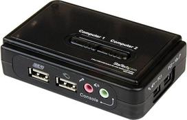 "StarTech. com" 2 prievadų USB KVM jungiklis su garso ir kabelių rinkiniu - KVM/audio/USB jungiklis - USB - SV21 1KUSB