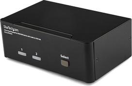 "StarTech. com" SV23 1DPD Dua - 2 prievadų dvigubo DisplayPort USB KVM jungiklis su garso ir USB 2.0 šakotuvu