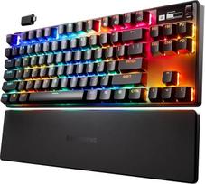 "SteelSeries Apex Pro TKL" belaidė mechaninė žaidimų klaviatūra, sparčiausia pasaulyje klaviatūra, pritaikoma reakcija, "Bluetooth 5.0", 2,4 GHz, angliškas (QWERTY) išdėstymas
