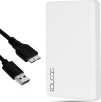 "Storite" išorinis kietasis diskas 1 TB USB 3.0 HDD 2,5 colio nešiojamasis ABS plastikinis LED ekranas, skirtas kompiuteriui "Mac" nešiojamajam kompiuteriui, žaidimų konsolei, duomenų atsarginei kopijai, atminties išplėtimui, baltos spalvos