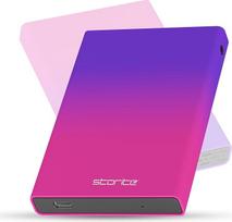 "Storite" išorinis kietasis diskas 500GB USB 3.0 - nešiojamasis kietasis diskas 2,5 colio "Plug & Play" kietasis diskas su LED ekranu, suderinamas su PS5, PC, "Mac", nešiojamaisiais kompiuteriais, žaidimų konsolėmis - įvairiaspalvis saugojimo diskas
