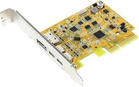 "Sunix UPA2015" PCI Express kortelė USB 3.2 Gen2 10G DP Alt Mode PCI Express pagrindinė kortelė su 2 USB-C prievadais