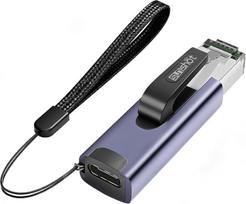 "sunshot" USB C-Eterneto adapteris, nešiojamasis 1Gb/s Gigabit RJ45 į C tipo (suderinamas su "Thunderbolt 4/3") tinklo LAN šakotuvas, suderinamas su "MacBook Pro/Air", "iPhone 16 Pro/Max", "iPad Pro", XPS