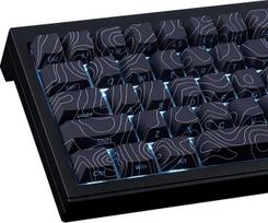 "Sunzit Custom Keycaps" 135 klavišų PBT klavišų dangtelių rinkinys, "Cherry Profile Dye-Sub" juodos spalvos topografiniai klavišų dangteliai, skirti "Cherry MX" jungikliams ISO/ANSI UK išdėstymo mechaniniams