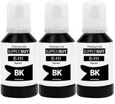 "Supply Guy" juodos spalvos pigmentinis rašalas, suderinamas su "Epson 111", skirtas "EcoTank" ET-M1100 ET-M1120 ET-M1140 ET-M1170 ET-M1180 (3 x 127 ml rašalo buteliukai)