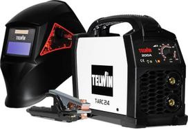 "T-Arc 214" inverterinis suvirinimo aparatas MMA elektrodas 200A su suvirinimo šalmu ir priedais, kompaktiškas ir paprastas nešiojamas suvirinimo aparatas, skirtas techninei priežiūrai ir "pasidaryk pats", 230 V