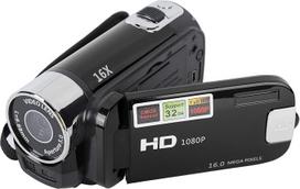 "Tangxi" vaizdo kamera, 1080P 16MP DV rankinė kamera, sukamas 2,7 colio TFT ekranas, 16x skaitmeninis priartinimas, vaizdo kamera su USB kabeliu, skirta šeimai, kelionėms (juoda)