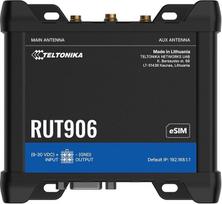 "Teltonika" RUT906 Pramoninis 4G LTE daiktų interneto maršrutizatorius su dviem SIM kortelėmis, GNSS, RS232 ir RS485, "Wi-Fi", 4× Ethernet, RMS nuotolinis valdymas - patikimas mobilusis ryšys