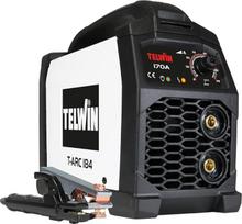 "Telwin T-Arc 184" inverterinis suvirinimo aparatas 170A MMA su elektrodais - nešiojamas suvirinimo aparatas su priedais, kompaktiškas ir lengvai naudojamas priežiūrai ir "pasidaryk pats" projektams, 230 V