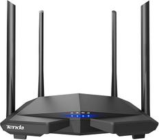 "Tenda AC6 AC1200 Dual-Band WLAN Router" (1200Mbps, 2,4 GHz ir 5 GHz, 4x 10/100 prievadai, QoS, "Beamforming+", keturios antenos, programėlių valdymas) Black