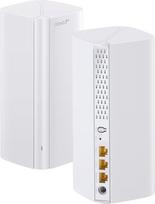 "Tenda ME6 Pro Wi-Fi 7 Mesh" sistema, (BE5100 dviejų dažnių 2,4 GHz 688Mbit/s, 5 GHz 4323Mbit/s), plati aprėptis, 1x 2,5G ir 2x Gigabit prievadai, eterneto magistralė, "EasyMesh", MLO, VPN, sklandus tarptinklinis ryšys, 2 vnt.