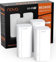 "Tenda Nova ME3 Pro" "Wi-Fi 7 Mesh" sistema (BE3600 Dual-Band 2882Mbps 5GHz, 688Mbps 2.4GHz), 3X Gigabitiniai prievadai, VPN, NFC, 4K-QAM, WPA3, rekomenduojama 3-4 miegamųjų namams, 3 vnt.