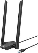 "Tenda U18a WiFi 6 WLAN Stick" WLAN USB adapteris (AX1800 Dual Band 5GHz: 1201Mbps +2.4GHz: 574Mbps) 2*5dBi antenos, WPA3, USB 3.0, MU-MIMO, LED, palaiko "Windows 10/11", skirtas kompiuteriui, nešiojamajam kompiuteriui ar staliniam kompiuteriui