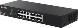 "Tenda" tinklo komutatorius 16 prievadų "Gigabit Ethernet" komutatorius (19 colių stovo ir sieninis, nevaldomas, "Plug and Play" LAN komutatorius, be ventiliatoriaus, metalinis korpusas) (TEG1016D)