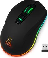 "The G-LAB" - "Kult Krypton" - Belaidė žaidimų pelė 6400 DPI - Belaidė pelė "Bluetooth" ir 2,4 GHz, RGB, įkraunamas akumuliatorius, 7 mygtukai, lengva, dvipusė - Juoda - Nauja