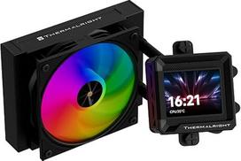 "Thermalright FW 120 SE ARGB Black" 120 mm aušinimo vandeniu 120 mm AIO su ARGB ventiliatoriumi, 2000 aps/min, 2 colių ekranas, 320 x 240 raiška, skirtas AMD AM4/AM5, "Intel LGA1700/1851/115x/1200