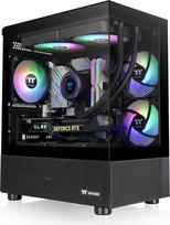 "Thermaltake View 170 TG ARGB Black Micro ATX" korpusas - 3 x 120 mm ARGB ventiliatoriai - palaiko iki 280 mm ventiliatorius - dvigubas grūdintas stiklas priekyje ir šonuose - CA-1Z4