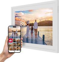 "Thomson" skaitmeninis nuotraukų rėmelis su 10 colių IPS ekranu, HD jutiklinis ekranas, tiesioginis bendrinimas per "iOS" / "Android" programėlę, išmaniosios funkcijos, elektroninis nuotraukų rėmelis su 32GB atmintimi, automatinis pasukimas, baltos spalv