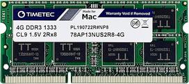 "Timetec Hynix IC Apple DDR3 1333MHz PC3-10600 SODIMM atminties atnaujinimas, skirtas "MacBook Pro" 13/15/17 colių 2011 m. pradžioje ir pabaigoje, "iMac" 21,5 colių 2010 m. viduryje ir pabaigoje, 27 colių 2010 m. viduryje ir pabaigoje, "Mac mini" 5.1 ir 5