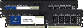 "Timetec Hynix IC" 16GB DDR4 2666MHz PC4-21300 be buferio, neECC 1,2 V CL19 2Rx8 Dual Rank 288 Pin UDIMM stalinių kompiuterių atminties modulio atnaujinimas (32GB rinkinys (2x16GB))
