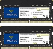 "Timetec Hynix IC" 16GB rinkinys (2x8GB) DDR4 2400MHz PC4-19200 Unbuffered Non-ECC 1.2V CL17 1Rx8 Single Rank 260 Pin SODIMM Nešiojamųjų kompiuterių nešiojamųjų kompiuterių atminties modulio atnaujinimas (16GB rinkinys (2x8GB))
