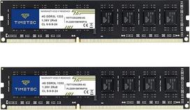 "Timetec Hynix IC" 8GB rinkinys (2x4GB) DDR3 1333MHz PC3-10600 Non ECC Unbuffered 1.5V CL9 2R8 Dual Rank 240 Pin UDIMM Desktop PC kompiuterio atminties modulio atnaujinimas (mažo tankio 8GB rinkinys (2x4GB))