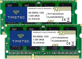"Timetec Hynix" IC DDR3 1333MHz PC3-10600 be buferio, neECC 1,5 V CL9 2Rx8, dviejų eilių, 204 kontaktų SODIMM nešiojamųjų kompiuterių / nešiojamųjų kompiuterių atminties modulio atnaujinimas
