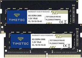 "Timetec" 16GB rinkinys (2x8GB) DDR4 2666 MHz (PC4-2666V) PC4-21300 SODIMM - nesufasuotas neECC atminties modulis 260 kontaktų 1,2 V CL19, skirtas nešiojamiesiems kompiuteriams, nešiojamiesiems kompiuteriams, mini kompiuteriams ir "viskas viename" kompi