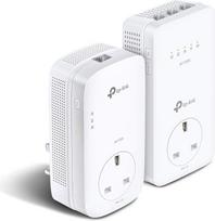 "TP-Link AV1300 Gigabit Passthrough Powerline ac Wi-Fi" rinkinys, iki 1200Mbps Wi-Fi greitis, "Wi-Fi" plėstuvas, papildomas maitinimo lizdas, veikia su "OneMesh", konfigūracijos nereikia, JK kištukas (TL-WPA8631P KIT), baltas
