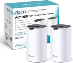"TP-Link Deco S1900 Mesh WLAN" rinkinys (2 vnt.), AC1900 dviejų juostų maršrutizatorius ir kartotuvas, 3 x Gigabitiniai prievadai kiekviename įrenginyje, rekomenduojamas 2-3 miegamųjų namams, visapusiška jaunimo apsauga