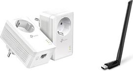 "TP-Link Powerline" adapterio rinkinys TL-PA7017P KIT (1000Mbit/s ir "Archer T2U Plus AC600 High Gain Dual-Band USB WLAN adapteris su 5 dBi antena (iki 433Mbit/s 5 GHz dažniu ir 200Mbit/s 2 GHz dažniu)