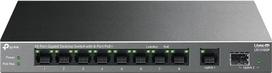 "TP-Link" 10 prievadų stalinis gigabitinis komutatorius su 8 Poe+ prievadais, valdomas komutatorius, juodas, automatinis veikimas