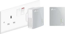 "TP-Link" TL-PA4010KIT "Nano AV600 Powerline" adapterio pradinis rinkinys, iki 300 m atstumas, konfigūracijos nereikia, JK kištukas