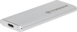 "Transcend ESD260C" 250GB nešiojamasis SSD diskas, USB-C 3.1 Gen 2 10Gb/s, iki 520MB/s išorinis SSD diskas, sidabrinės spalvos TS250GESD260C