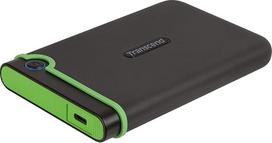 "Transcend StoreJet 25M3C" 2TB išorinis kietasis diskas, USB Type-C, apsaugotas nuo smūgių (karinis standartas), USB 3.1 Gen 1, 2,5 colio, geležies pilkos spalvos, idealiai tinka "MacBook", "iPad Pro" ir USB-C nešiojamiesiems kompiuteriams