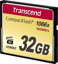 "Transcend" 32GB "CompactFlash 1000" atminties kortelė, iki 160/120MB/s, optimali ypač didelės raiškos "Full HD", 3D ir 4K vaizdo įrašams UHDTV TS32GCF1000