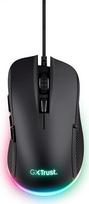 "Trust Gaming GXT 922 Ybar Gaming Maus", 68% Recycelten Materialien, RGB LED-Beleuchtung, 6 Programmierbare Tasten, 200-7200 DPI, USB Kabel 2,1 m, PC Maus mit Software für Computer / Laptop - Schwarz