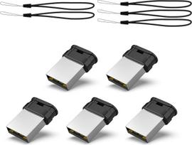 "Vansuny Ultra Mini USB Stick 2.0 Memory Stick 32GB", išorinės atminties USB atmintinė su dirželiu, nešiojama, skirta automobiliui / staliniam / nešiojamajam kompiuteriui (juoda)