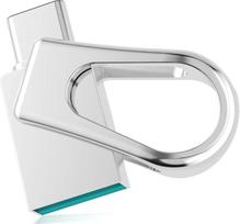 "Vansuny" USB C atmintinė 64GB Mini USB atmintinė 3.0 "2-in-1" Mini USB 3.0 OTG C tipo atmintinė 64GB metalinė vandeniui atspari USB C atmintinė "ipnone 15" išmaniajam telefonui "Android Windows" (sidabrinė)