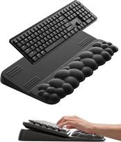 "VAYDEER" ergonominė klaviatūros riešo atrama su pakėlėju - "2-in-1" klaviatūros pakėlėjas ir atminties putų riešo atrama, neslystanti, skirta biurui, namų biurui ir žaidimams (juoda)