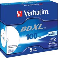 "Verbatim BD-R" vieno sluoksnio 6x įrašymo greitis, spausdinamas paviršius, apsauga nuo įbrėžimų, 5 pakuotės