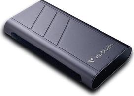 "Verbatim TurboMetal" nešiojamasis 1TB itin greitas skaitymo 3700MB/s rašymo 3600MB/s išorinis kietasis diskas USB 4.0 40Gb/s, skirtas "Mac", PC, nešiojamiesiems kompiuteriams, išmaniesiems telefonams ir žaidimų konsolėms